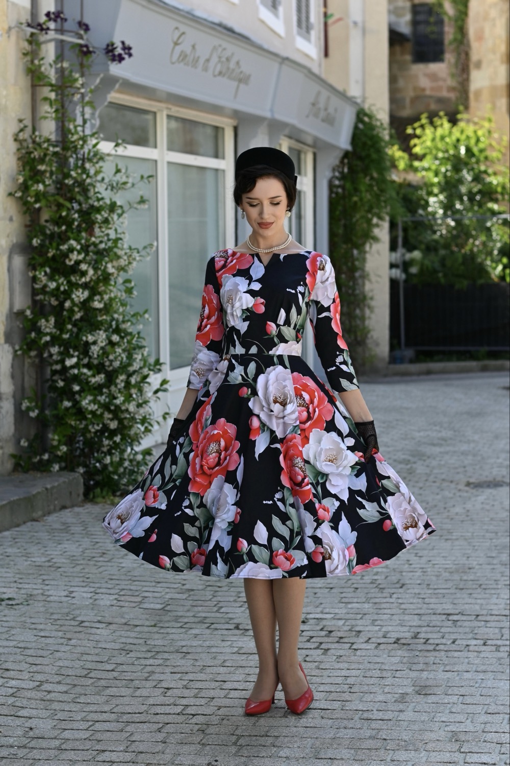 Destiny Floral Swing Dress In Extended Sizing